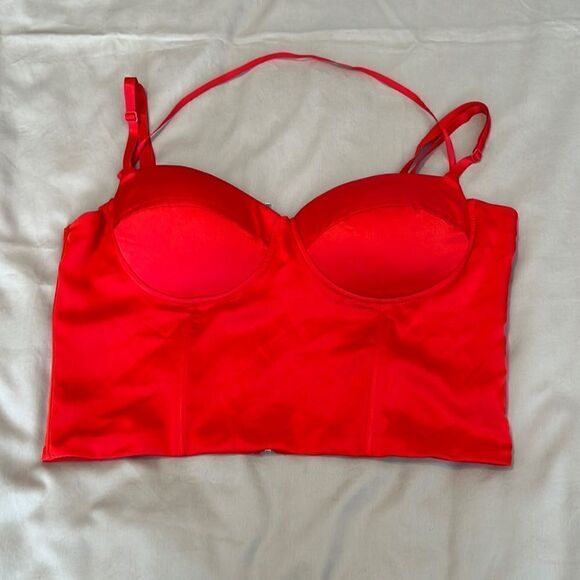 NWT Say what? Red size large zip back adjustable spaghetti strap camisole - Picture 2 of 15
